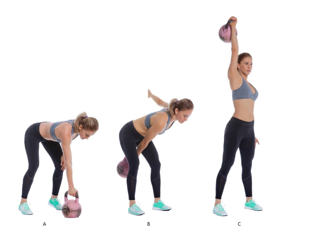 ejercicios con kettlebell, snatch